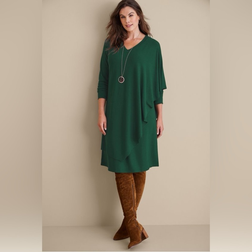 Soft surroundings Marla Dress jewel green
